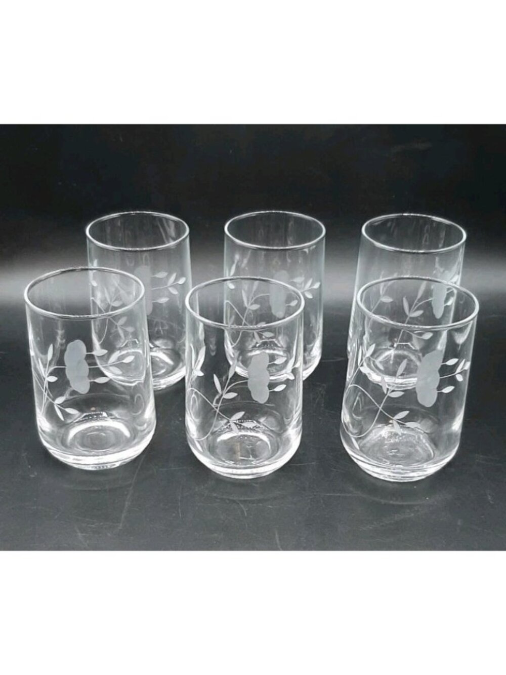 Vintage Princess House Heritage Etched Floral Juice Glasses Set of 6 NEW